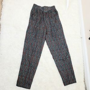 Vintage Carole Little multicolored rayon pants
